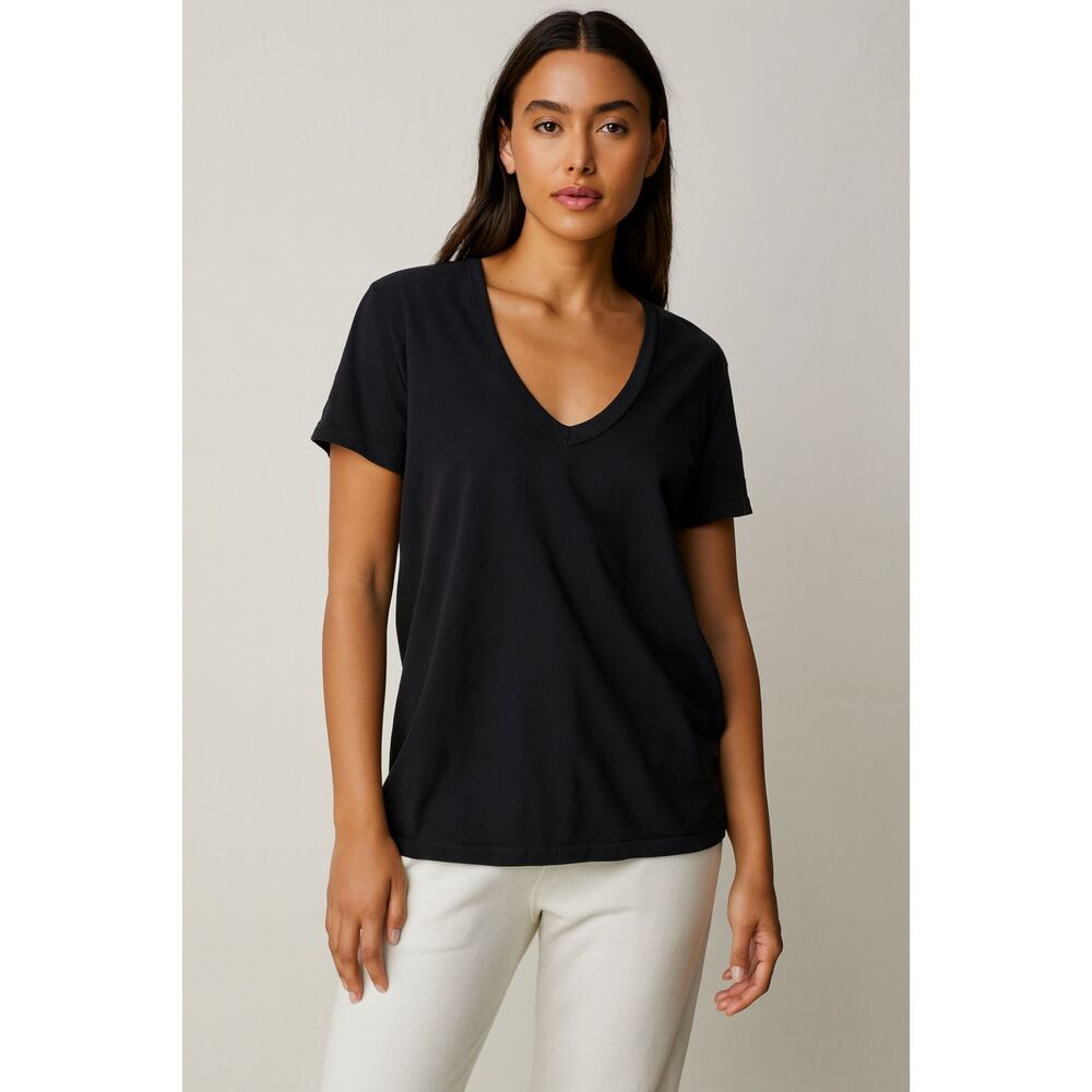 Standard JAMES PERSE Black 100% Cotton T Shirt Tee Top    Women's Size 3 Large